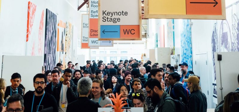 Crowd inside San Francisco event center for Tech Conference