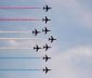 The Royal Air Force Aerobatic Team, the Red Arrows, in formation at Bournemouth Air Show 2020. Photo by Trey Musk on Unsplash